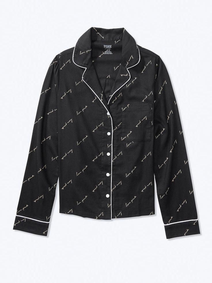 Victoria's Secret PINK Flannel Sleep Top
