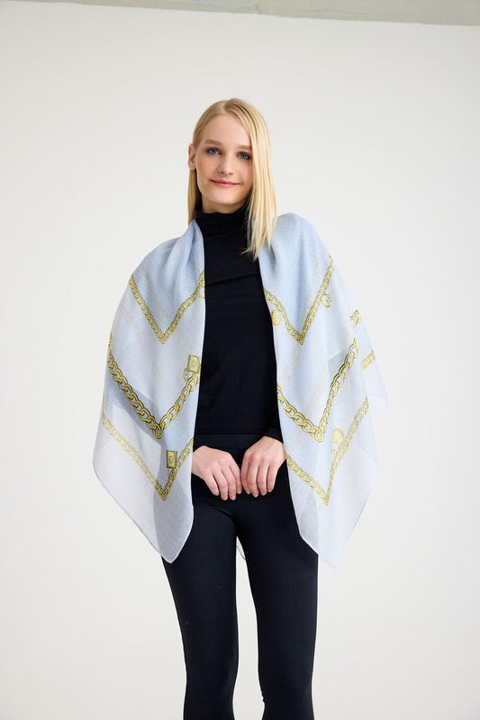GUESS Babyblue Chain Scarf