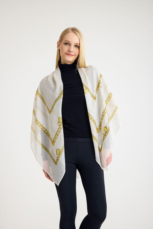 GUESS White Chain Scarf