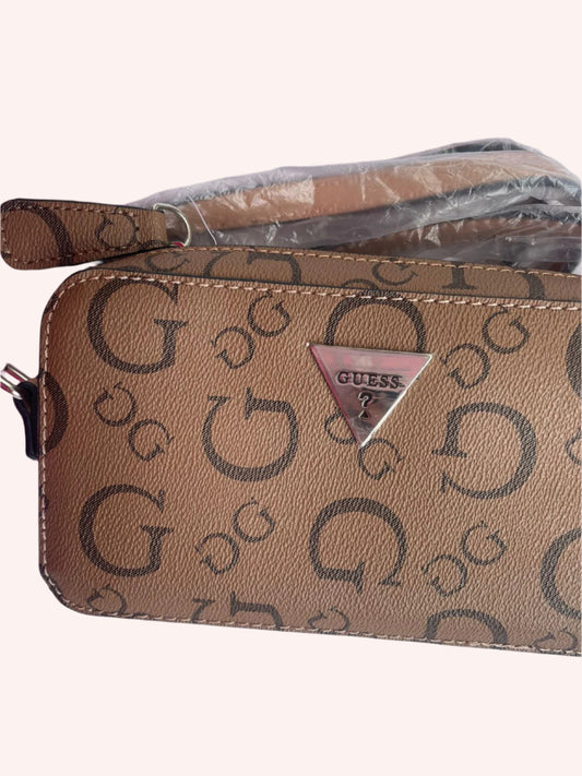 GUESS Brown Mini Crossbody Handbag