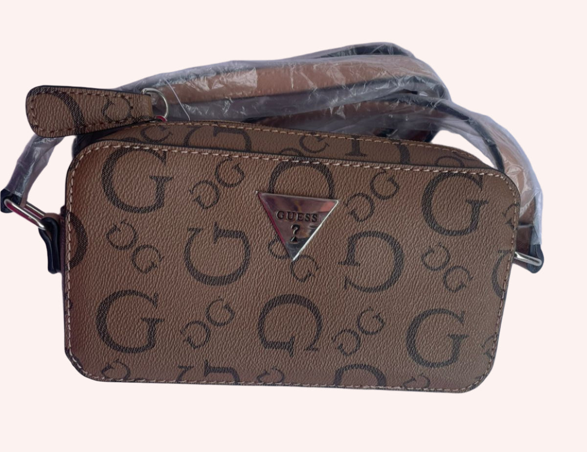 GUESS Brown Mini Crossbody Handbag