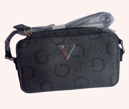 GUESS Dark Grey Mini Crossbody Handbag