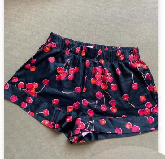 Victoria's Secret Black Cherry Satin Shorts