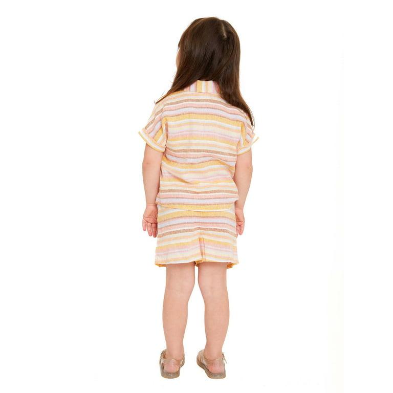 Wonder Nation Linen Stripes Matching Set