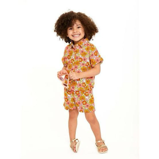 Wonder Nation Linen Floral Matching Set