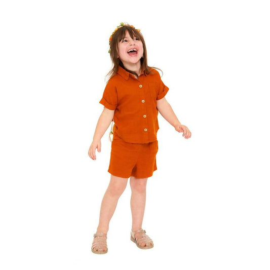 Wonder Nation Linen Orange Matching Set