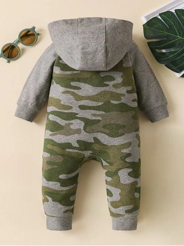 Carter’s Baby Boys 1-Pc. Camo-Print Cotton Coverall Set