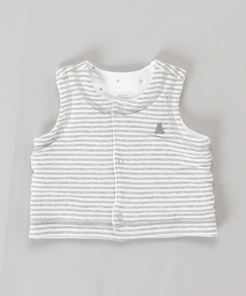 GAP Baby Grey Stripes/White Dots Reversible Vest