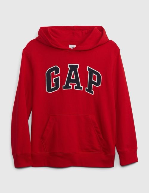 GAP Kids Red New Campus Logo Fleece Hoodie