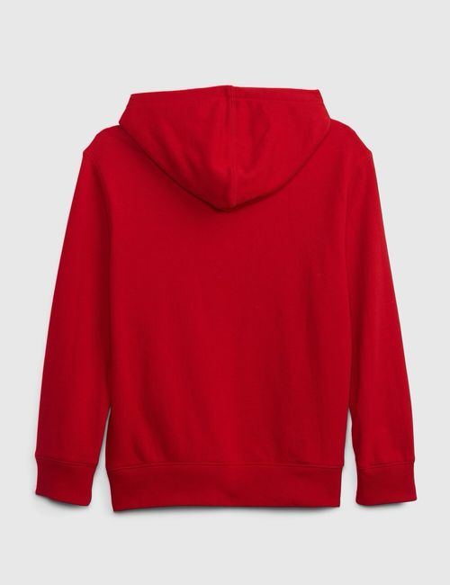 GAP Kids Red New Campus Logo Fleece Hoodie