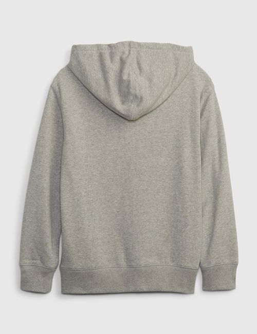 GAP Kids Grey New Campus Logo Fleece Hoodie