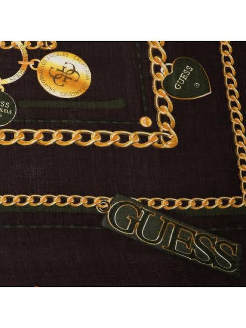 GUESS Black Chain Scarf