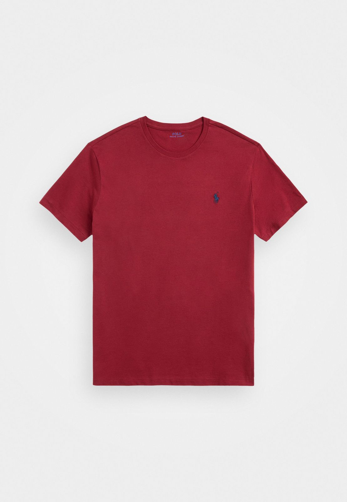 Polo Ralph Lauren Maroon Crewneck T-Shirt- Custom Slim Fit