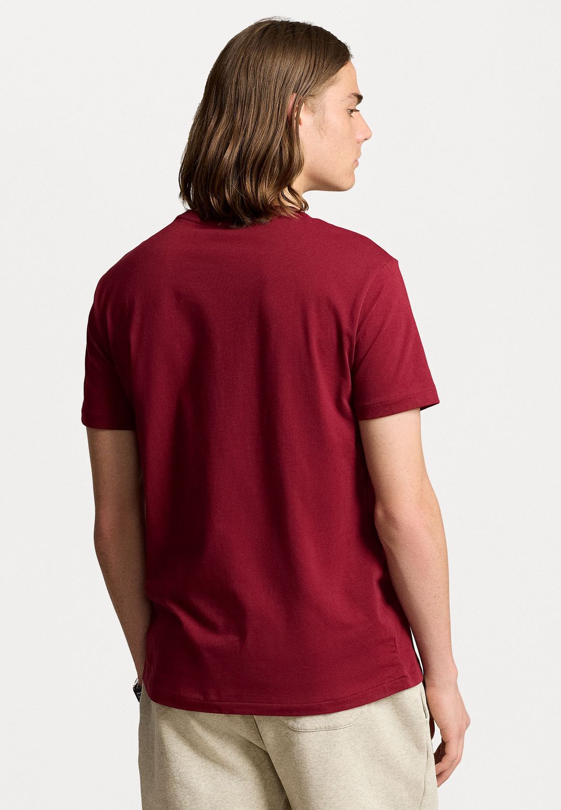 Polo Ralph Lauren Maroon Crewneck T-Shirt- Custom Slim Fit