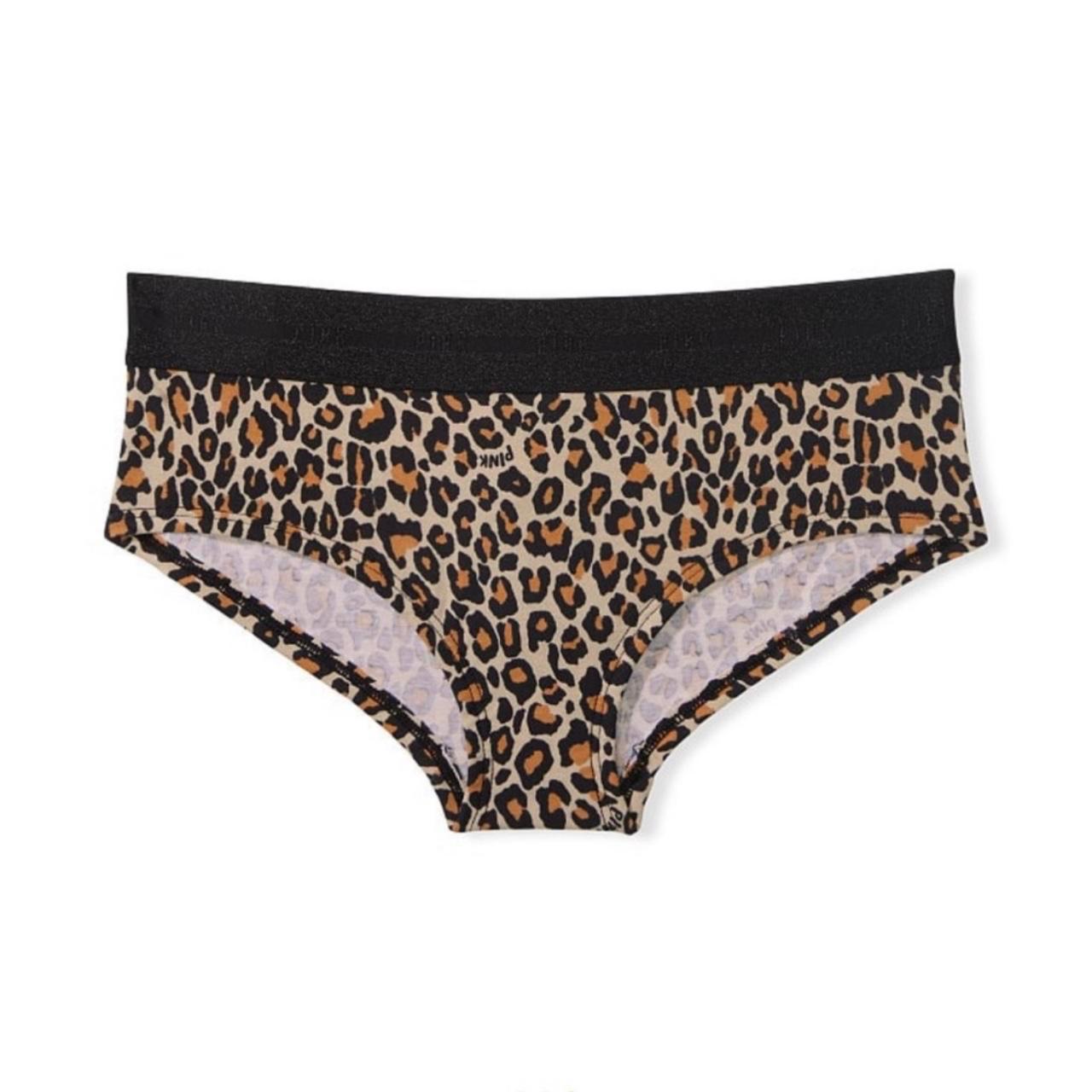 Victoria's Secret PINK Leopard Cotton Hiphugger Panties with Logo