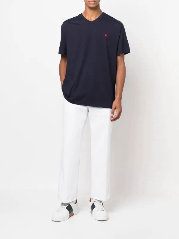 Polo Ralph Lauren Navy Blue V-neck T-Shirt