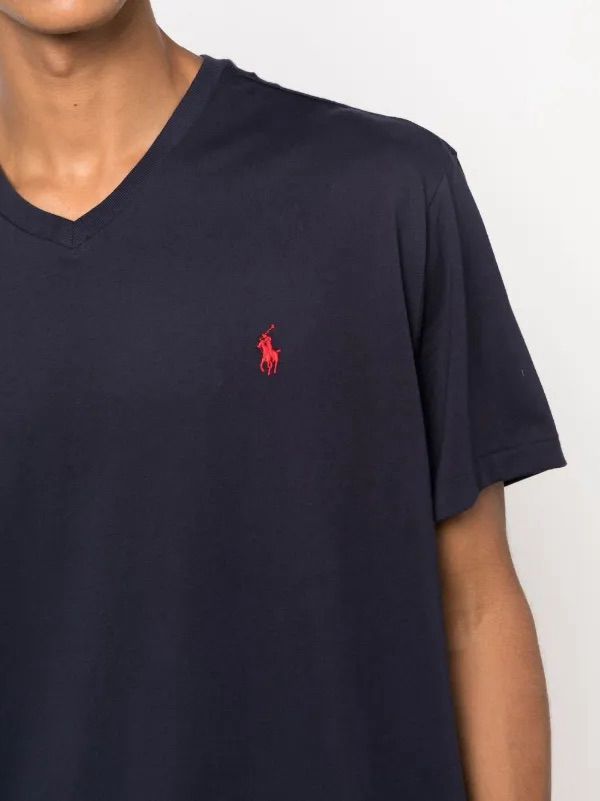 Polo Ralph Lauren Navy Blue V-neck T-Shirt