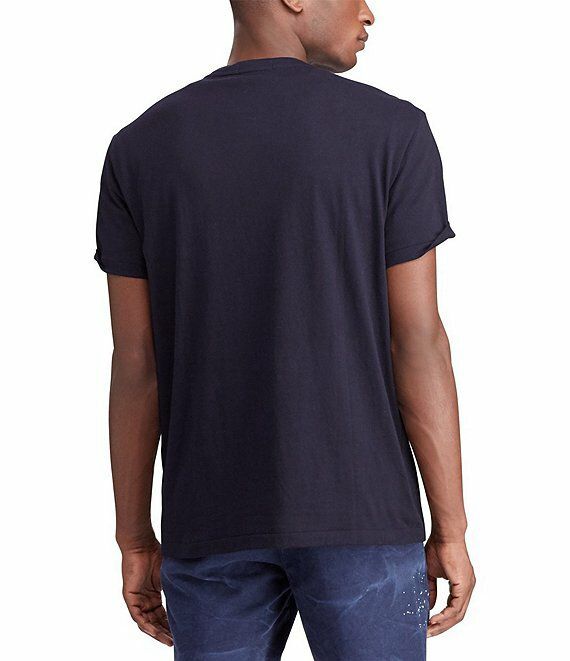Polo Ralph Lauren Navy Classic Fit Printed Crew Neck T-shirt
