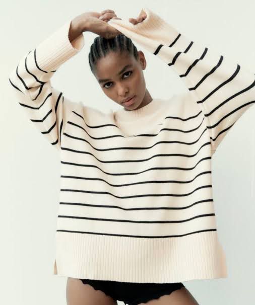 Zara Striped Knit Pullover