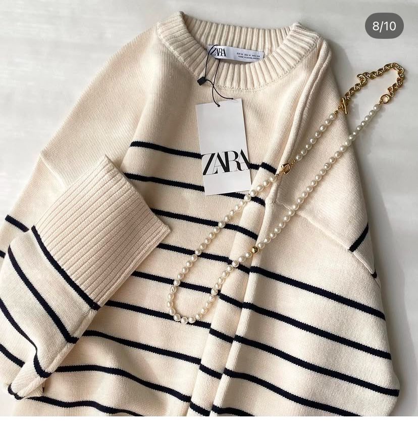Zara Striped Knit Pullover