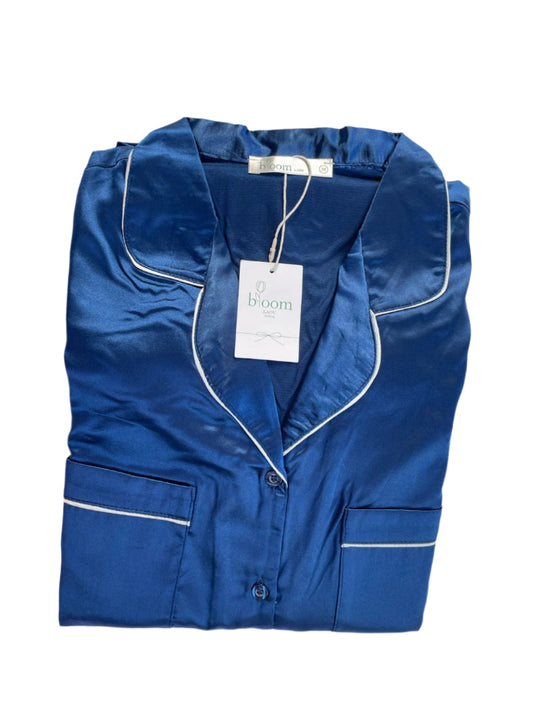 Bloom Lady Blue Satin Pajama