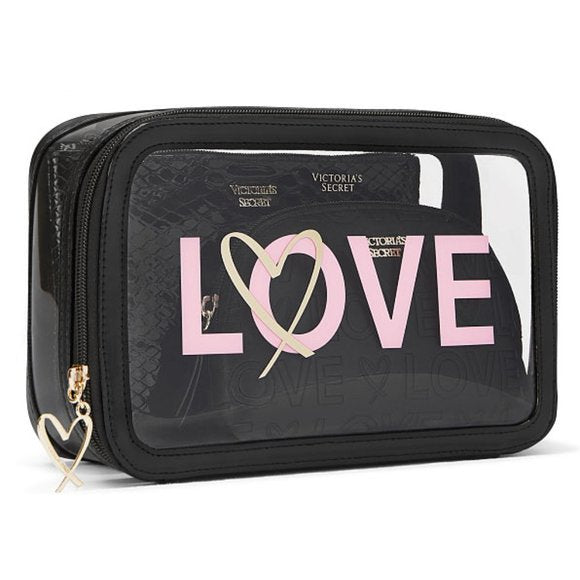 Victoria's secret LOVE Set of 3 Pouches and Cosmetic Bags