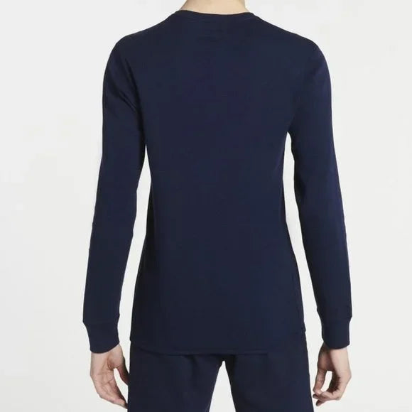 Polo Ralph Lauren Bear Navy Waffle-Knit Crewneck Thermal