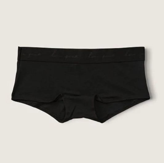 Victoria’s Secret PINK Black Logo  Boyshort Pantie