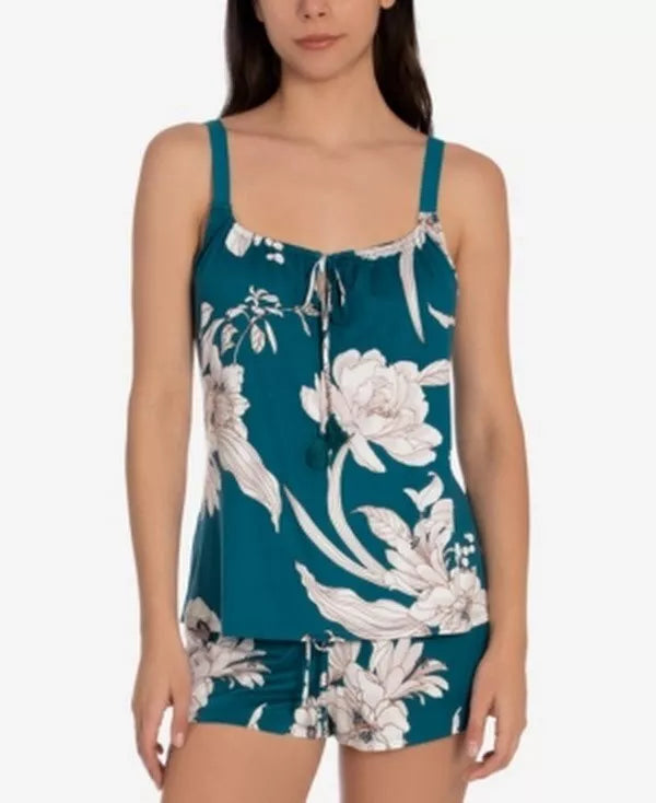 Linea Donatella Green Floral Cami Set
