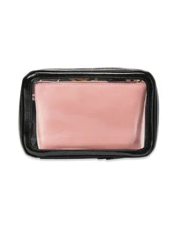 Victoria's Secret Black/Pink 3-Piece Makeup Bag